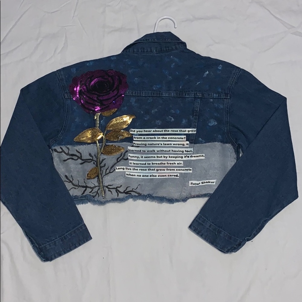 Custom crop Jean jacket
